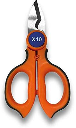 Forbice Professionale Elettricista Lame Acciaio Inox Tagliacavo 50 mm2 Crimpatrice 1-6 mm2 X10