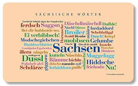Frühstücksbrettchen Sächsische Wörter