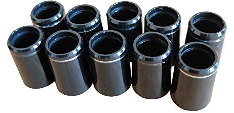 kepoda 10pcs Size .370 Custom Black Golf Iron ferrules with Single Silver Ring for Most Brand's Iron Shaft