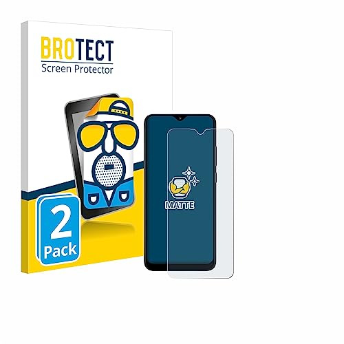BROTECT Entspiegelungs-Schutzfolie für Samsung Galaxy A02s (2 Stück) Matte Displayschutz-Folie, Anti-Reflex, Anti-Fingerprint