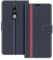 COODIO Handyhülle für Nokia 2.4 Handy Hülle, Nokia 2.4 Hülle Leder Handytasche für Nokia 2.4 Klapphülle Tasche, Dunkel Blau/Rot