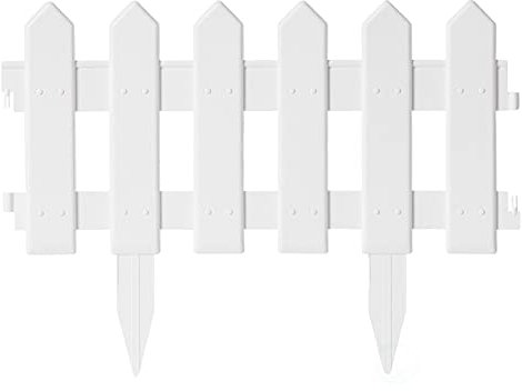 Gardenised Lot de 6 Panneaux décoratifs pour Bordure de Jardin - Blanc