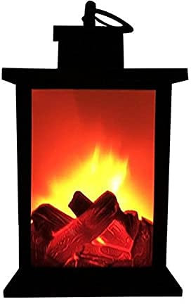 SLRMKK Lámpara de Chimenea de Llama de simulación con Gancho Colgante para iluminación Interior de Invierno en 5.5x5.5x9.4in