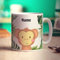 Personalised Monkey Mug - Add Any Name - Gift for Children - Present for Kids - 11oz Ceramic Cup
