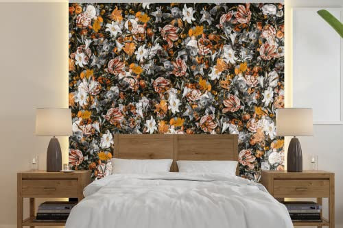 Tapete Fototapete Tapeten Wanddeko 300x300 cm Blumen - Collage - Kunst