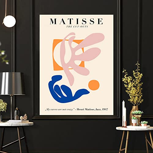 Henri Matisse Poster Bunte Linie Botanisches Poster Baum Grünes Blatt Poster Matisse Bild Vintage Abstrakte Pflanze Galerie Poster Minimalistische Wand Bilder Matisse Kunstdrucke 0610125