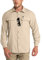 Outdoor Ventures Herren Langarm Hemd Outdoor Funktionshemd Schnelltrocknende Shirts Casual Freizeithemd Atmungsaktive Sportshemd Frühling Sommer Herbst mit Taschen für Wandern Camping Khaki XL