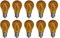 Provance Standard Glühbirne Glühlampe E27 25W 25 Watt 210 Lumen Farbe Gelb klar 10er Set