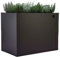 Design-Hochbeet aus Aluminium-Metall, 200x60 cm und 200x100 cm, 9 Farben, Made in Germany (Schwarz Patina, 200 x 100 x 77 cm)