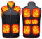 Heated Vest for Men Woman, Electric USB Warmer Jacket with 11 Heating Zones, Lightweight Heated Gilet, for Fishing Hunting (Color : Gray, Size : L)