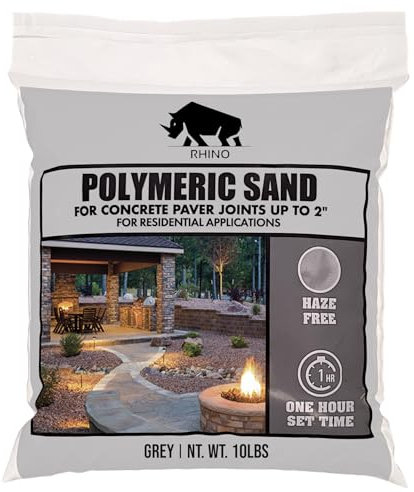 Rhino Power Bond Plus - Polymerischer Sand für Pflastersteine und Steinverbindungen bis zu einem Maximum von 5,1 cm (4,5 kg, schiefergrau)