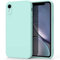 Oumida Case for iPhone XR 6.1-Inch, Soft Silicone Shockproof Liquid Bumper Cover with Microfiber Lining, Full Covered Soft Gel Rubber Case Cover for iPhone XR(Teal)