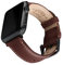 Archer Watch Straps - Uhrenarmbänder aus Hochwertigem Genarbtem Leder für Apple Watch (Mahagoni/Naturweißes Garn, Space Grau, 40/41/42mm)