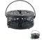 Support de Bobine de Moustique Classique, ZoneYan Porte-encens Portable en métal, Support de Bobine Anti-Moustique avec poignée et Couvercle, Encens Spirale Anti Moustique, Mosquito Coil Holder