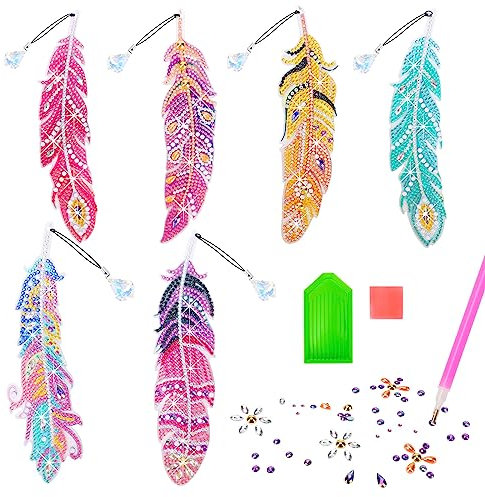 Bastelset Mädchen 5 6 7 8 9 10 Jahre, Diamond Painting Kinder Geschenke 6-7-8-9 Jahre Spielzeug ab 7-12 Jahre Geburtstagsgeschenk für Mädchen 8-11 Jahre Lesezeichen Basteln Erwachsene
