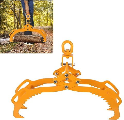 ECUTEE Pinza forestale per tronchi d'albero fino a 720 mm, 3-28 pollici, pinza per carico, 1500 kg, forza di trazione, pinza per legno, pinza da imballaggio con 4 punte di serraggio