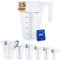 KONZEPT Verres doseurs 0,5 Litres, Plusieurs tailles disponibles, Parfait pour la cuisine, le jardin, l'atelier, Transparent, Plastique résistant, Mesure empilable