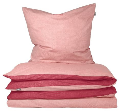 Schiesser Bettwäscheset Doubleface - Renforcé - 2-teilig - 155 x 220 cm - Rosa