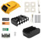 Li-ion Battery Case Parts Cover Replacement for Dewalt 18V Battery, 10-Cell 18650 Battery Case Replacement Cover Housing Repair Kit Parts for Cordless Power Tools