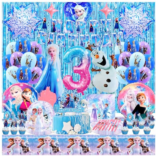 Els Deko Geburtstag 3 Jahre, Froze Geburtstagsdeko, Ann und Els Geburtstagsdeko, Els Party Deko Kindergeburtstag, Els Luftballon Banner Tischdecke Teller Papiertuch Ect Eiskönigin Geburtstagsdeko