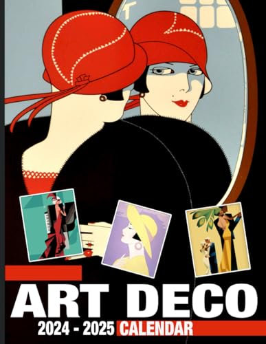 Art Deco Calendar 2024 - 2025: Two Year Monthly Jan 2024 to December 2025 with Stunning Photography, Perfect Ideal for White Elephant, Christmas Gifting