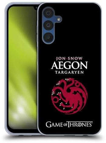 Head Case Designs Offizielle HBO Game of Thrones Jon Snow Aegon Grafiken Soft Gel Handyhülle Hülle kompatibel mit Samsung Galaxy A15