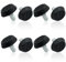 Zorveiio 8 Pcs Furniture Lvelers M6 x 12mm Table Leg Levelers, Levelling Foot Screw on Furniture Adjuster Mini Adjustable Feet for Furniture Legs Patio Furniture Feet - Black