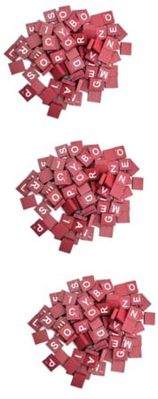 Vaguelly 300 STK Holzklötze zum Basteln Holzwürfel Holzklötze ABC 123 Brief Spielzeuge Fliese Holzspäne Blöcke Dekor Kasten Puzzle Anhänger schmücken Baby Kunsthandwerk Hölzern