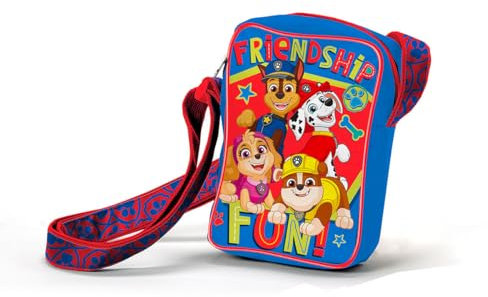 PAW PATROL Tasche für Jungen, Chase Marshall Rubble und Skye Design Umhängetasche, Klassische Verstellbare Tasche, Kindergeschenk