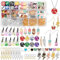 Nadinsta 404 Stück Charms Anhänger, Ohrringe Selber Machen Früchte Tea, Eiscreme, Würfel Anhänger, Schmuck Selber Machen für Armband, Schlüsselanhänger Halskette und Handwerk DIY