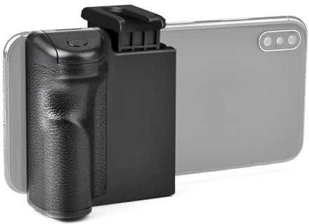 Andoer Wireless Smartphone Grip Vlog Selfie Phone Holder Stabilizer with Cold Shoe Holder 1/4 Screw Hole Remote Shutter Replacement