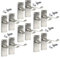 Epsom Door Handles Silver Victorian Scroll Interior Door Handles, Satin Nickel Finish, 118 x 42mm, 6 Pair + Latch