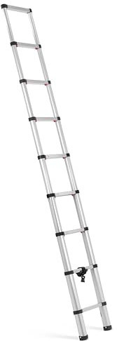 MSW Teleskopleiter 8 Stufen Aluminium Höhe: 0,75-2,60 m 150 kg Teleskop-Alu-Leiter