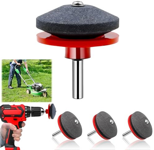 ZoneYan Rasenmäher Messerschärfer, Rasenmäher-Klingenschärfer, Rasenmäher Schärfen - Rasenmäher Klinge mit Leichtigkeit schleifen - Praktisch & Zeitersparnis - Perfekt für Gartengeräte (Rot)