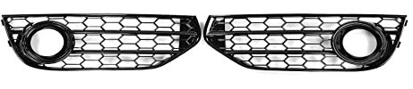 DKPMWD Kühlergitter 1 Paar Auto Nebelscheinwerfer Grill Kühlergrill Nebelscheinwerfer Honeycomb HEX Für A4 B8 B8.5 Für Allroad Für Quattro Für Wagon 2009-2015