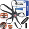Sistema de arnés de 5 puntos para trona, 1 Set, compatible con Hauck, Stokke Tripp Trapp, Roba, etc., en Negro, arnés con clip para el pecho, arnés de seguridad ajustable para trona