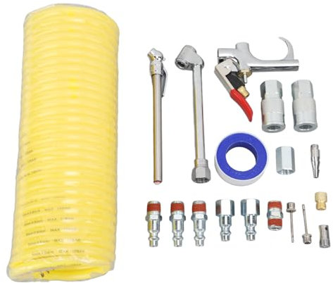 Set di utensili pneumatici Mavaol, kit di pulizia da 20 pezzi, tecnologia di connessione rapida, acciaio inossidabile, per uso domestico e industriale versatile, Pow