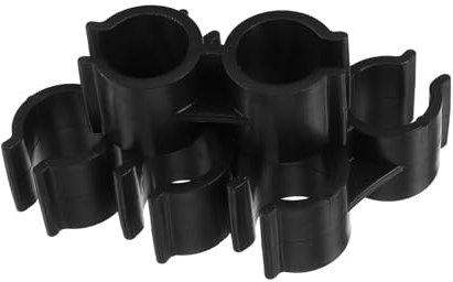 AUTSUPPL 4pcs Dustpan Broom Connection Buckle Double Tube Clip Plastic Fastener for 0.7-0.8 Inch Diameter Tubes Easy Installation Space Saving