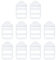SUIKIHUM 10 Pack Plastic Ladder Slider, 1-1/2 Inch(38mm) Backpack Buckle Tri-Glides Clip, Adjustable Lock Buckle for Belt Strap, White
