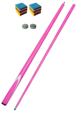 F Fityle Pool Queue Snooker Queue Carbon Fiber Professionelle 1/2 Split Billard Queue Billard Pool Stick für Anfänger Anfänger, Rosa