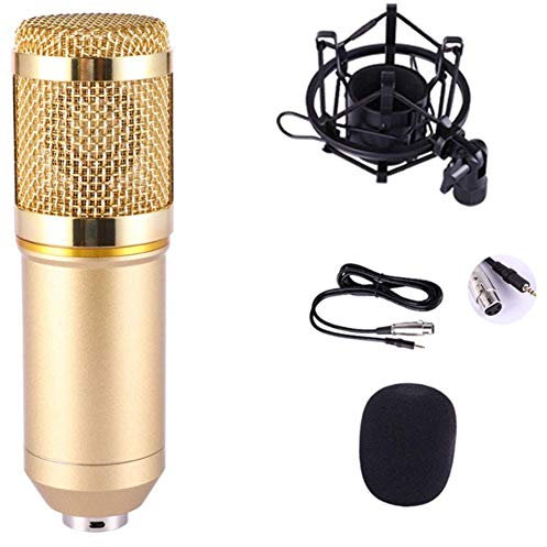 Kit de micrófono de condensador para estudio en casa, juego de micrófonos con tarjeta de sonido en vivo, micrófono de condensador, micrófono de condensador para computadora, micrófono Shout, micrófono