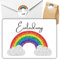 celebr8te 12x Einladungskarten mit Regenbogen Glitzer Motiv - Für den Kindergeburtstag von Mädchen - Bunte Geburtstagseinladungen +12 Umschläge +24 Sticker +12 Geschenktüten
