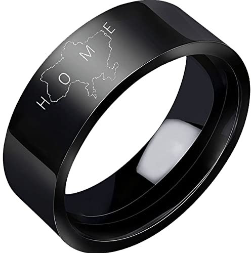 Vobumix Ring Ukrainischem Kartenmuster, Edelstahlring, Vintage-daumenring, Gothic-Stil, Schmuck Für Damen Und Herren