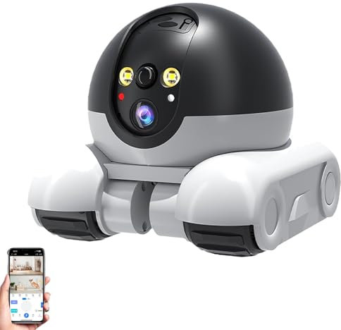 Patrol Buddy Robot Camera, Patrol Buddy Pet Camera, Robot Security Camera on Wheels with 2-Way Talk Night Vision, With App Remote Control, For Home, Office (4G,1PCS)