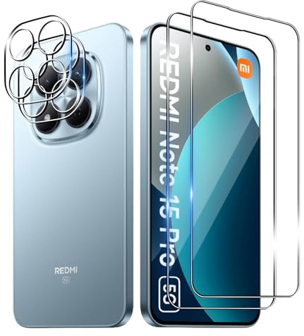 Protector de Pantalla para Xiaomi Redmi Note 15 Pro 5G, Vidrio Templado