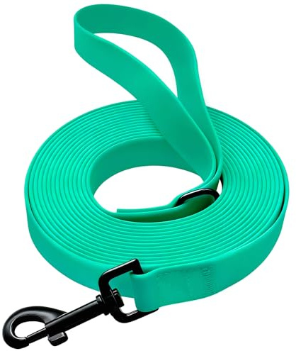 Wasserdicht Schleppleine für Hunde, 3 m/5 m/10 m/15 m Reißfeste Hundeleine, Reißfeste Trainingsleine mit Robustem Karabiner für Große bis Kleine Hunde (Grün, 3m)