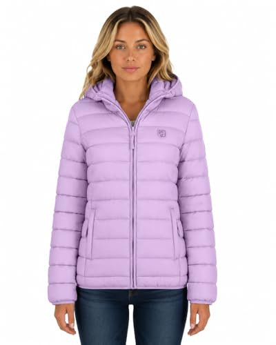 Geographical Norway Damen leichte Steppjacke gesteppte Übergangsjacke mit Kapuze Atikotal Hood