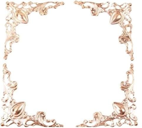 MZPXQMSYK Angolari protettivi in Metallo per Libri, Angoli in Metallo Multicolor 16 Pezzi for Libri, Album, Menu, di Ritagli, Fai da Te(Rose Gold)