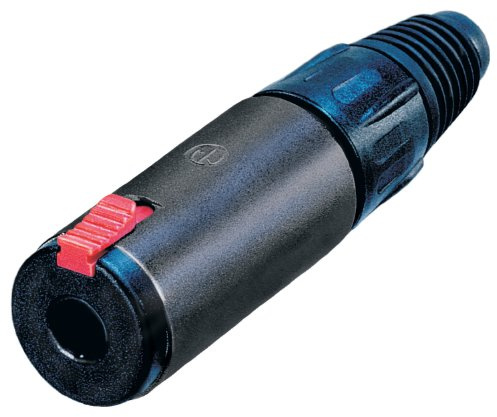Neutrik NJ3FC6-BAG 6.35 mm Locking Stereo Jack Line Socket With Silver Plated Contacts