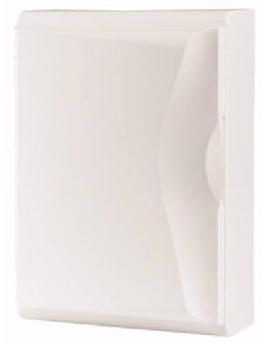 Eaton 110160 Kleinverteiler, AP, SK II, 4-Reihig mit Kunststofftür, Weiß, Rückwand
